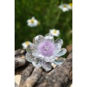 Kristal Şeffaf Mor Tüylü Çiçek Klima Kokusu