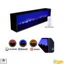 Dekoratif Elektrikli Yapay Şömine 120x25x15 Cm - Farklı Renk Modları, Kumandalı Bluetooth