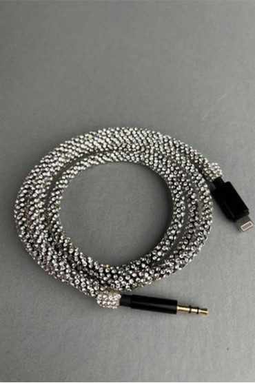 Gümüş Taşlı AUX kablo